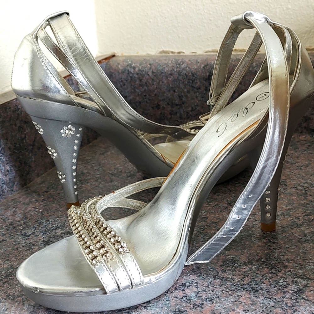 Silver High Heels